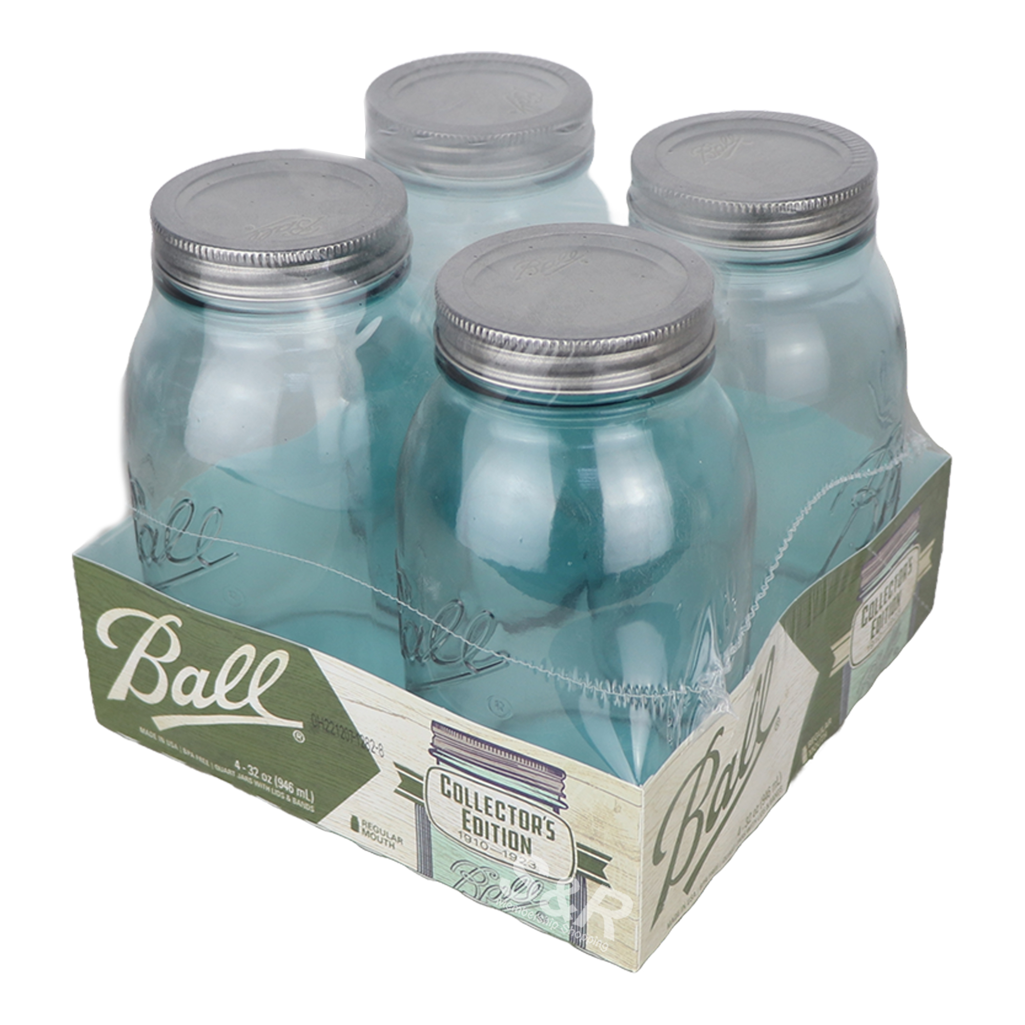 Ball Vintage Canning Jars Aqua 4pcs x 946mL